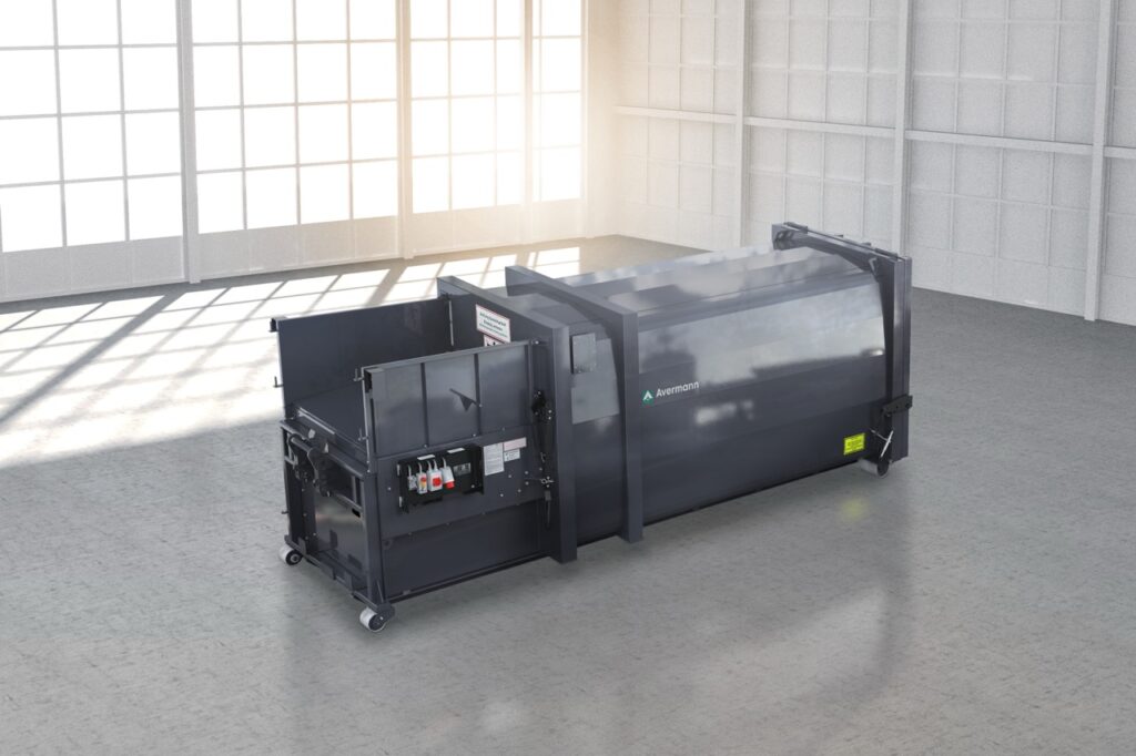 Nassmüllpresse für Absetzkipper (Presscontainer)